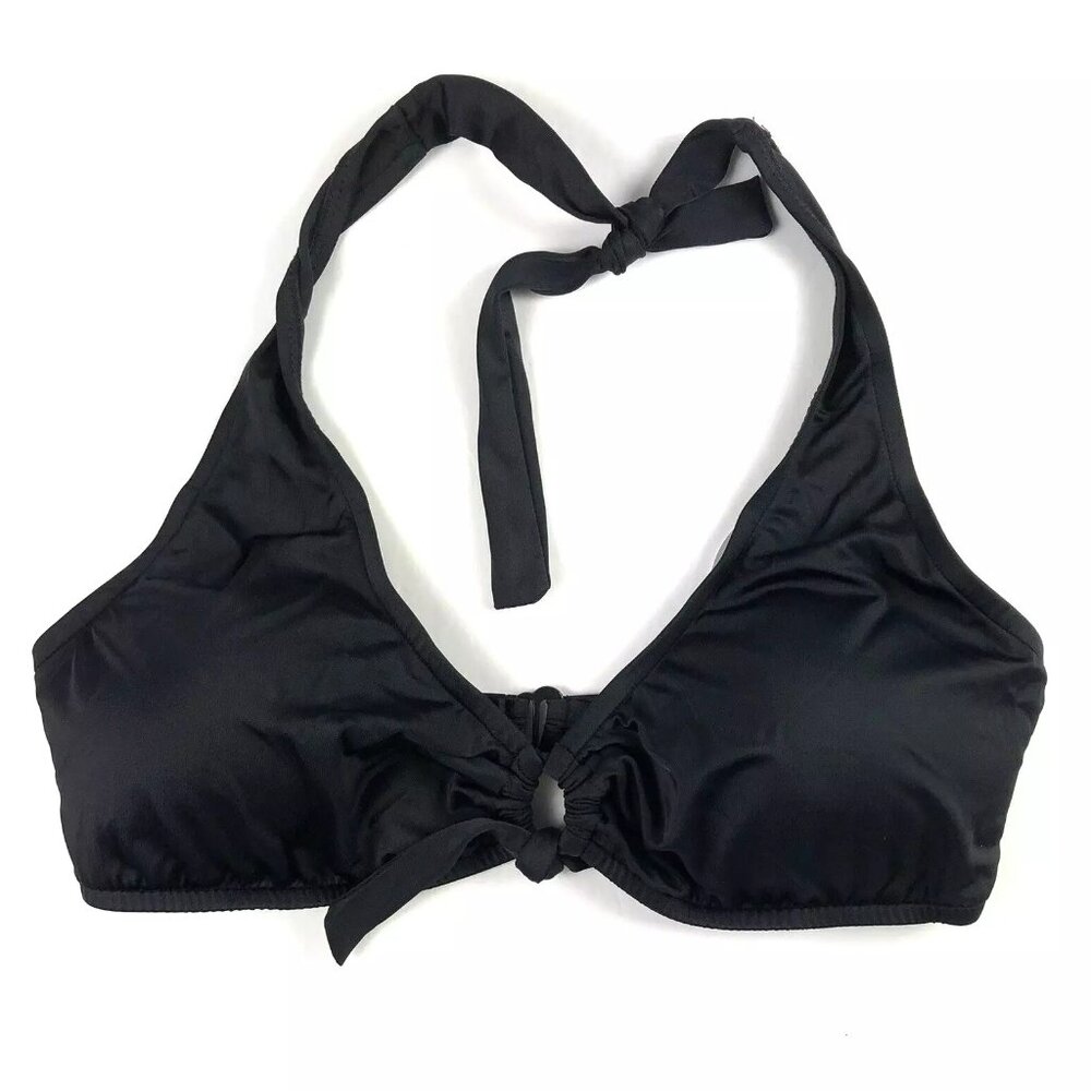 Prego Women’s Black Maternity Roll Waist Bikini, Size Medium